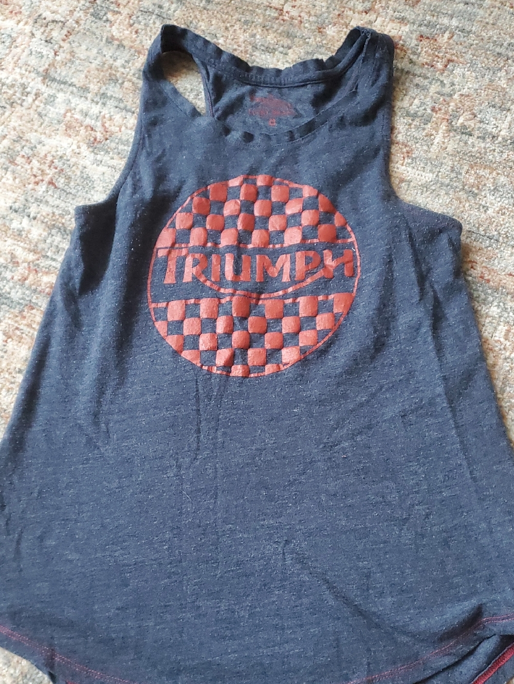 Triumph Racerback Tank with Red Logo Lucky Brand M Women